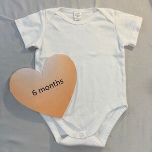 Nordstrom Classic White Baby Organic Cotton Bodysuit